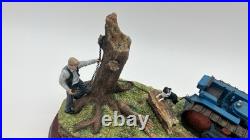 Border Fine Arts Tractors A6343 Clearing Out Figure Group On Plinth Great Cond