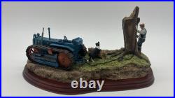 Border Fine Arts Tractors A6343 Clearing Out Figure Group On Plinth Great Cond