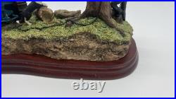 Border Fine Arts Tractors A6343 Clearing Out Figure Group On Plinth Great Cond