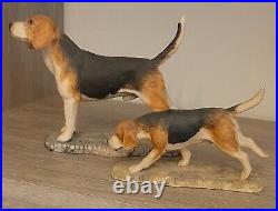 Border Fine Arts Two Beagle Dogs by Ray Ayres Vgc no box