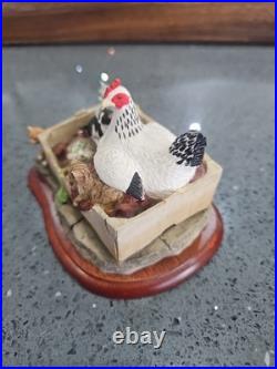 Border Fine Arts Under Her Wing Hen & Kittens Ltd Edition Figurine No Box Perfec