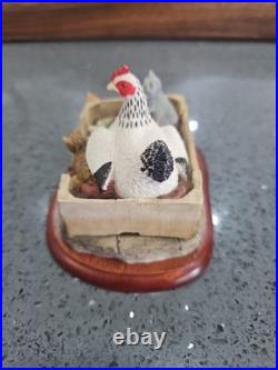 Border Fine Arts Under Her Wing Hen & Kittens Ltd Edition Figurine No Box Perfec