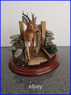 Border Fine Arts Unwelcome Guest Deer A1873 Figurine V Rare No Box