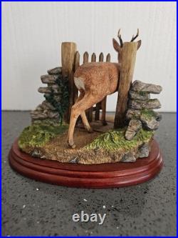 Border Fine Arts Unwelcome Guest Deer A1873 Figurine V Rare No Box