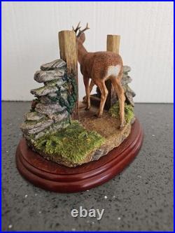 Border Fine Arts Unwelcome Guest Deer A1873 Figurine V Rare No Box