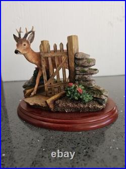 Border Fine Arts Unwelcome Guest Deer A1873 Figurine V Rare No Box
