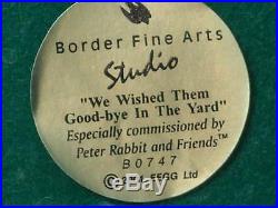 Border Fine Arts WE WISH THEM GOODBYE IN THE YARD Figurine Pigs Collie Hen BO747