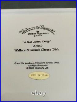 Border Fine Arts Wallace + Gromit Ceramic Collectible Cheese Dish Boxed. VGC