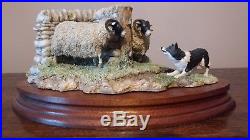Border Fine Arts, What Now (Swaledale Sheep And Collie Dog) Model No L120
