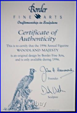 Border Fine Arts Woodland Majesty So62 By David Walton 1996 With C. O. A Border Fine Arts Woodland Majesty So62 By David Walton 1996 With C. O. A