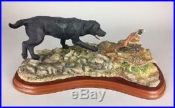 Border Fine Arts -black Labrador & Pheasants- Action Dogs Figure Model A1671