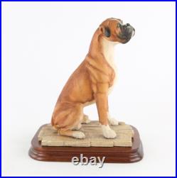 Border Fine Arts'boxer' Seated Dog Figure Model Tableau Mt09, Boxed Border Fine Arts'boxer' Seated Dog Figure Model Tableau Mt09, Boxed