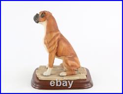 Border Fine Arts'boxer' Seated Dog Figure Model Tableau Mt09, Boxed Border Fine Arts'boxer' Seated Dog Figure Model Tableau Mt09, Boxed