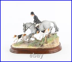 Border Fine Arts'following To Hounds' Signed Figure Tableau B0951a 434/750 Coa