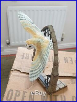 Border Fine Arts model Barn Owl in Flight in Broken Church Window, F1 by David