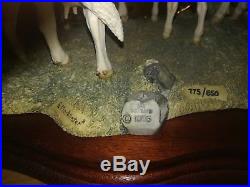 Border Fine Arts old style SIMMENTAL FAMILY GROUP Figurine on Wooden stand