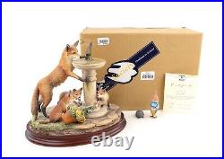 Border Fine Arts'scenting Fun' Foxes Figure Model Tableau B1261 Boxed & Coa