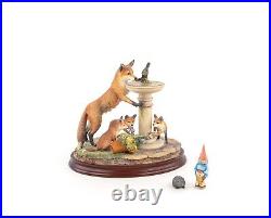 Border Fine Arts'scenting Fun' Foxes Figure Model Tableau B1261 Boxed & Coa