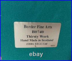 Border Fine Arts thirsty work Father, Son & Terrier dry stone walling B0740