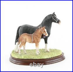 Border Fine Arts'welsh Cob Mare & Foal' Figure Model Tableau B0906 304/950 Coa