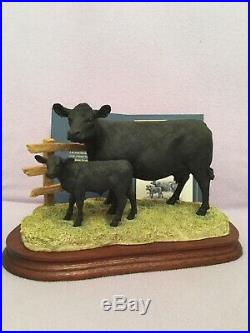 Border fine arts ABERDEEN ANGUS COW and CALF. Boxed
