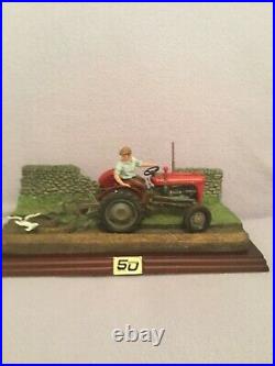 Border fine arts AUTUMN PLOUGHING. MF35 and Plough. BRAND NEW