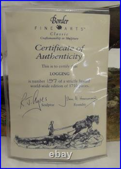 Border fine arts B0700 Logging ltd edition low number 197/1750 + coa