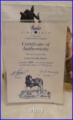 Border fine arts B0770 Cooling His Heels Boxed + Coa Ltd Edition 529/1500