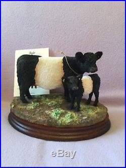 Border fine arts BELTED GALLOWAY COW AND CALF Brand New