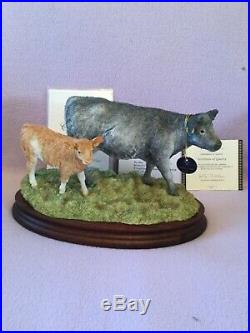 Border fine arts BLUE GREY COW with CROSSBRED CALF BRAND NEW PRE XMAS SALE