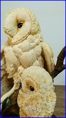 Border fine arts Barn owl and chick, WB71, By Russell Willis, 1993 ltd 533/1250