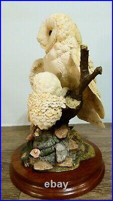 Border fine arts Barn owl and chick, WB71, By Russell Willis, 1993 ltd 533/1250