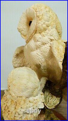 Border fine arts Barn owl and chick, WB71, By Russell Willis, 1993 ltd 533/1250