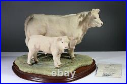 Border fine arts Charolais Cow And Calf B0742 Ltd Ed 641 /750. AA4