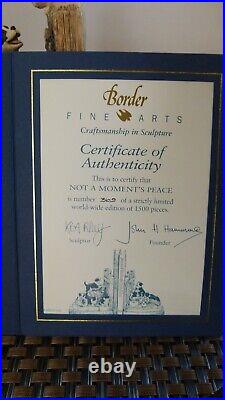 Border fine arts Not a moments peace, Book ends B009 Ltd Ed 369/1500 certificate