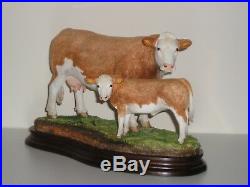 Border fine arts SIMMENTAL COW & CALF LARGE NEW IN BOX