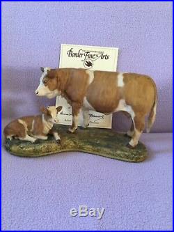 Border fine arts SIMMENTAL COW and CALF. Early version