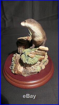 Border fine arts'The Poacher A0003 Otter, Boxed & Signed by Ray Ayres Rare See
