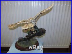 Border fine arts Very Rare Flying Tawny Owl in original box B0909, LE 500