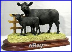 Border fine arts Very rare Aberdeen Angus Cow and Calf B0204 LE1250 box&cert