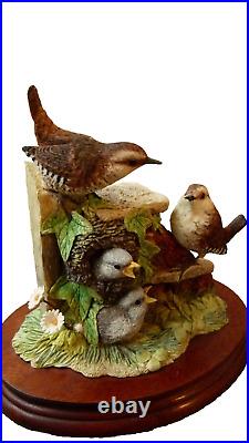 Border fine arts Wren and chicks B0346, Ltd 15/1250, signed JGB, boxed, 1998