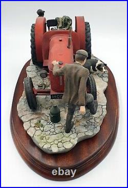 Border fine arts figurine Kick start Farmer & tractor with dog Mint/boxed