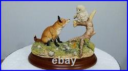 Border fine arts fox Cub and Owlet, B0207, 1997-99, David Walton, Free Delivery