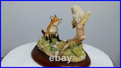 Border fine arts fox Cub and Owlet, B0207, 1997-99, David Walton, Free Delivery