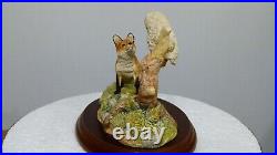 Border fine arts fox Cub and Owlet, B0207, 1997-99, David Walton, Free Delivery