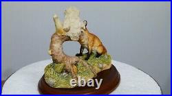 Border fine arts fox Cub and Owlet, B0207, 1997-99, David Walton, Free Delivery