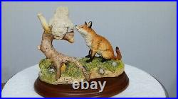 Border fine arts fox Cub and Owlet, B0207, 1997-99, David Walton, Free Delivery