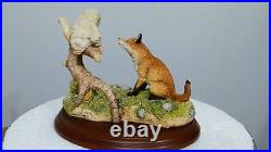 Border fine arts fox Cub and Owlet, B0207, 1997-99, David Walton, Free Delivery