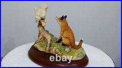 Border fine arts fox Cub and Owlet, B0207, 1997-99, David Walton, Free Delivery