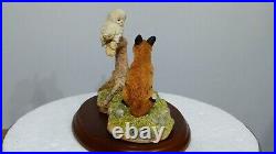 Border fine arts fox Cub and Owlet, B0207, 1997-99, David Walton, Free Delivery